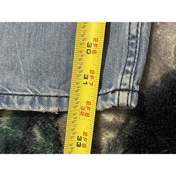 Diesel Belther Jeans Mens 29x32 Light Wash Blue Straight Leg Denim Distressed - Picture 8 of 11